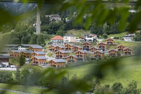 Luchtfoto gemaakt in de zomer van Alps Resorts Bergeralm Chalets