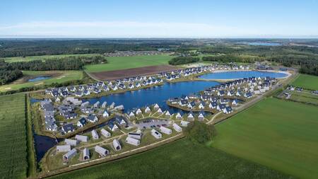 Luchtfoto van vakantiepark Landal De Strabrechtse Vennen